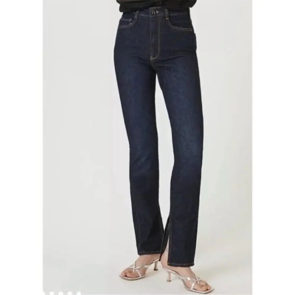 Anthropologie Pilcro Split High Rise Straight Leg Jeans Size 29-31 (See Details)